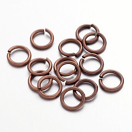 Honeyhandy Open Jump Rings Brass Jump Rings, Cadmium Free & Lead Free, Red Copper, 7x1mm, 18 Gauge, Inner Diameter: 5mm, about 4000pcs/500g