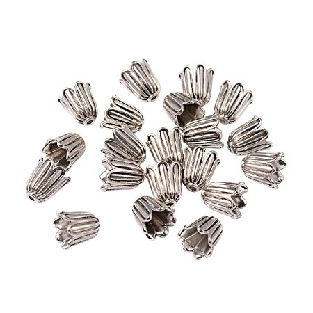 NBEADS 500 Pcs Alloy Antique Silver Tibetan Style Flower Bead Caps/Cones Beads End Caps for Jewelry Making