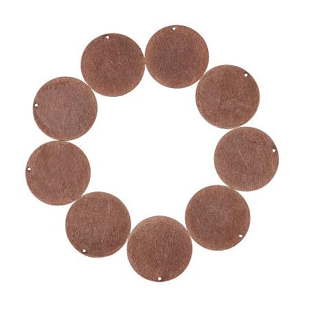 ARRICRAFT 10pcs Red Copper Brass Blank Stamping Tag Pendants Metal Alphabet Letter Stamps Tags for Jewelry Necklace Makings 1.34 inch Flat Round
