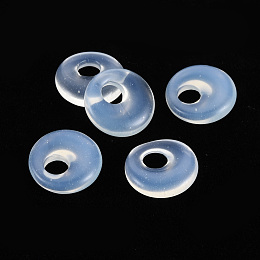 Honeyhandy Opalite Pendants, Donut/Pi Disc, 17.5~18.5x5.5mm, Hole: 5.5mm