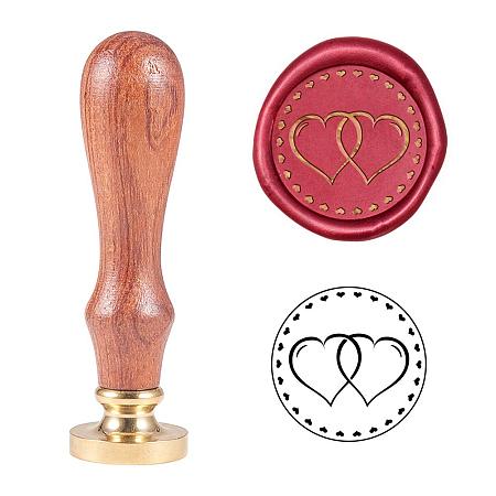 PH PandaHall Heart to Heart Wax Seal Stamp Vintage Retro Heart Sealing Stamp for Valentine's Day Embellishment of Envelopes, Party Invitation, Wine Packages, Gift Packing, Greeting Cards