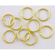 Honeyhandy Brass Jump Rings, Open Jump Rings, Cadmium Free & Nickel Free & Lead Free, Golden, 7x1mm, 18 Gauge, Inner Diameter: 5mm, about 4000pcs/500g