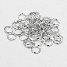 Honeyhandy Eco-Friendly Brass Jump Rings, Open Jump Rings, Cadmium Free & Nickel Free & Lead Free, Platinum, 5x0.8mm, 20 Gauge, Inner Diameter: 3.4mm, Hole: 3mm, about 8928pcs/500g