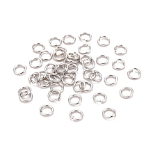 Honeyhandy Brass Jump Rings, Open Jump Rings, with Smooth Joining Ends, Cadmium Free & Nickel Free & Lead Free, Platinum, 6x1mm, 18 Gauge, Inner Diameter: 4mm, Hole: 4mm, about 4807pcs/500g