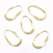 Honeyhandy Brass Linking Rings, Lead Free & Cadmium Free & Nickel Free, Oval, Real 18K Gold Plated, 28x16.5x1mm