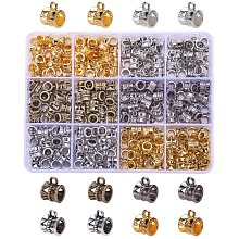 PandaHall Elite 300Pcs 6 Colors Connectors Bails Beads for Jewelry Making Tube Spacer Bead Hanger Fit European Charms Bracelet Pendants