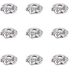 ARRICRAFT About 500 Pcs 6mm Tibetan Style Flower Bead Caps, Alloy Bead Spacer, Antique Silver Cord Ends for Jewelry Making (Hole: 1mm)