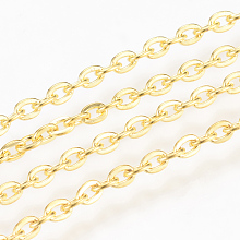 NBEADS 10m/10.93 Yards Golden Unwelded Iron Cable Chains Jewelry Making Chains Necklace Link Cable Chain for DIY Jewelry Making, Cadmium Free and Nickel Free and Lead Free