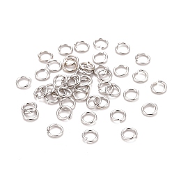 Honeyhandy Brass Jump Rings, Open Jump Rings, with Smooth Joining Ends, Cadmium Free & Nickel Free & Lead Free, Platinum, 6x1mm, 18 Gauge, Inner Diameter: 4mm, Hole: 4mm, about 4807pcs/500g