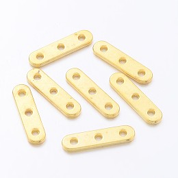 Honeyhandy Alloy Spacer Bars, Lead Free & Cadmium Free & Nickel Free, Golden, 24x6x2mm, Hole: 2mm