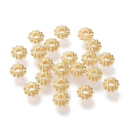 ARRICRAFT Eco-Friendly Alloy Spacer Beads, Long-Lasting Plated, Cadmium Free & Nickel Free & Lead Free, Flower, Real 18K Gold Plated, 4.8x1.5mm, Hole: 1.2mm