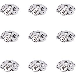 ARRICRAFT About 500 Pcs 6mm Tibetan Style Flower Bead Caps, Alloy Bead Spacer, Antique Silver Cord Ends for Jewelry Making (Hole: 1mm)