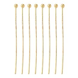 Honeyhandy Brass Ball Head pins, Cadmium Free & Nickel Free & Lead Free, Real 18K Gold Plated, 39x0.5mm, 24 Gauge, Head: 2mm