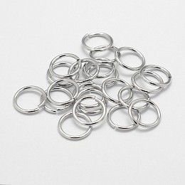 Honeyhandy Eco-Friendly Brass Open Jump Rings, Cadmium Free & Nickel Free & Lead Free, Platinum, 18 Gauge, 9x1mm, Inner Diameter: 7mm