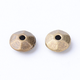 Honeyhandy Tibetan Style Alloy Spacer Beads, Disc, Cadmium Free & Nickel Free & Lead Free, Antique Bronze, 6x3mm, Hole: 1mm