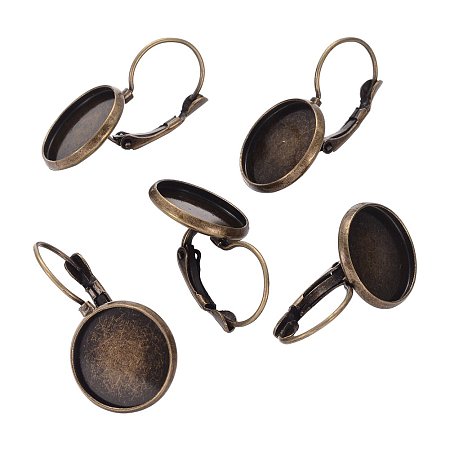 ARRICRAFT 200pcs Antique Bronze Brass Earring Components Lead Free Cadmium Free Nickel Free 25x16mm