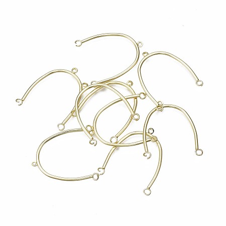 ARRICRAFT Alloy Chandelier Component Links, 3 Loop Connectors, Cadmium Free & Nickel Free & Lead Free, Light Gold, 32x28x1.5mm, Hole: 1.4mm