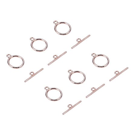 ArriCraft 20 Sets 20.5mm Drop Tibetan Silver Toggle Clasps, Lead Free and Cadmium Free, Antique Silver (Round-Shiny Copper)