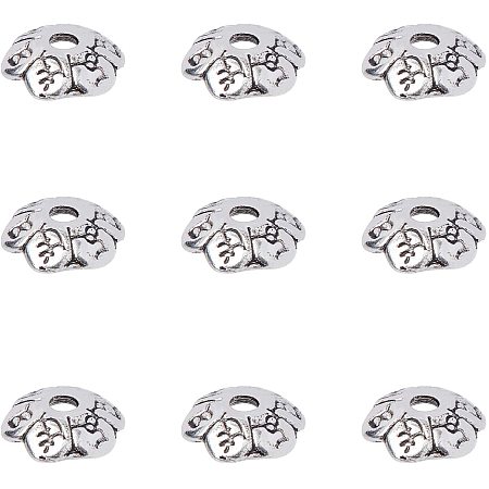 ARRICRAFT About 500 Pcs 6mm Tibetan Style Flower Bead Caps, Alloy Bead Spacer, Antique Silver Cord Ends for Jewelry Making (Hole: 1mm)