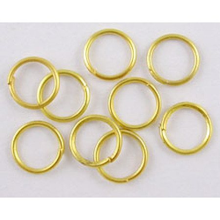 Honeyhandy Brass Jump Rings, Open Jump Rings, Cadmium Free & Nickel Free & Lead Free, Golden, 5x1mm, 18 Gauge, Inner Diameter: 3mm, about 300pcs/50g