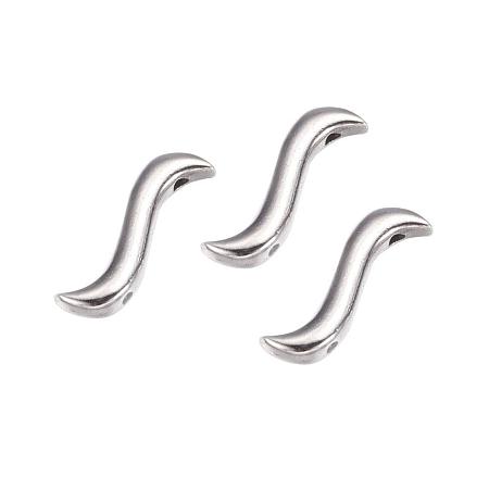 ARRICRAFT Tibetan Style Alloy Spacer Bars, Cadmium Free & Nickel Free & Lead Free, Antique Silver, 18x5.5x2mm, Hole; 1mm