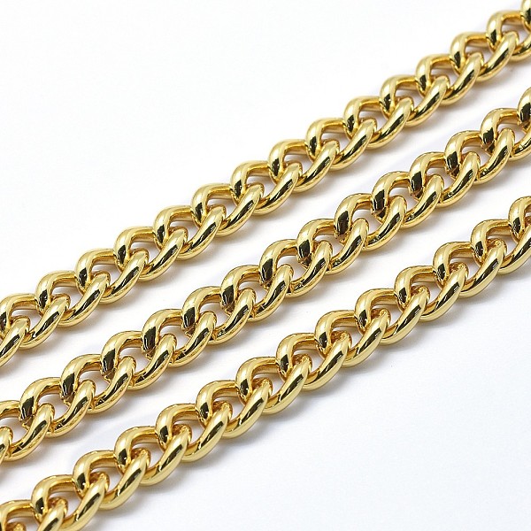 Honeyhandy Eco-Friendly Brass Cuban Link Chains, Curb Chains, Unwelded ...