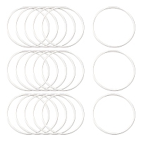 Honeyhandy Brass Linking Rings, Silver Color Plated, 25x1mm