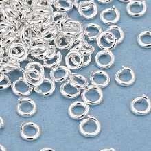 Honeyhandy Rack Plating Brass Jump Rings, Open Jump Rings, Long-Lasting Plated, 925 Sterling Silver Plated, 3x0.8mm, 20 Gauge, Inner Diameter: 1.6mm