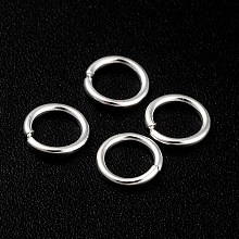 Honeyhandy Rack Plating Brass Jump Rings, Open Jump Rings, Long-Lasting Plated, 925 Sterling Silver Plated, 5x0.7mm, 20 Gauge, Inner Diameter: 3.5mm