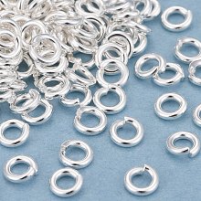 Honeyhandy Rack Plating Brass Jump Rings, Open Jump Rings, Long-Lasting Plated, 925 Sterling Silver Plated, 4x1mm, 18 Gauge, Inner Diameter: 2mm