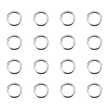 PandaHall Elite Silver Diameter 7mm Brass Jump Rings Close but Unsoldered Jewelry Making Findings, about 400pcs/bag