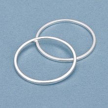 Honeyhandy Brass Linking Rings, Long-Lasting Plated, Round Ring, 925 Sterling Silver Plated, 20x1mm, Inner Diameter: 18mm