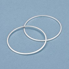 Honeyhandy Brass Linking Rings, Long-Lasting Plated, Round Ring, 925 Sterling Silver Plated, 30x1mm, Inner Diameter: 28mm