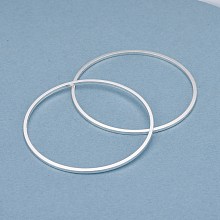 Honeyhandy Brass Linking Rings, Long-Lasting Plated, Round Ring, 925 Sterling Silver Plated, 35x1mm, Inner Diameter: 33mm