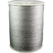 PH PandaHall 880Yards/Roll Polyester Sparkle Ribbon Double Sided Ribbon Silver Metallic Color Ribbon for Bracelets Necklaces Bows Gifts Wedding Wrap Decoration 1/8"(3mm)