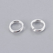 Honeyhandy 304 Stainless Steel Jump Rings, Open Jump Rings, Silver Color Plated, 18 Gauge, 6x1mm, Inner Diameter: 4mm