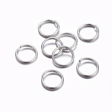 Honeyhandy 304 Stainless Steel Jump Rings, Open Jump Rings, Silver Color Plated, 20 Gauge, 7x0.8mm, Inner Diameter: 5.5mm