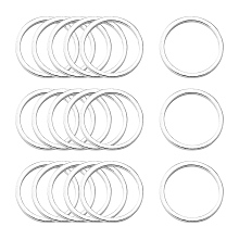 Honeyhandy Brass Linking Rings, Silver Color Plated, 10x1mm