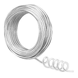 NBEADS 1 Roll 7 Gauge Aluminum Wire, 20m Silver Aluminum Modelling Craft Wire for Jewelry Craft, Modelling Making, Armatures and Sculpture, 3.5mm in Diameter