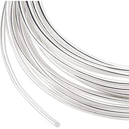 BENECREAT 15 Gauge Sliver Plated Craft Wire Tarnish Resistant Brass Jewelry Wire for Beading, Earrings, Bracelets, Wrapping, Jewelry Findings Making, 9.8FT