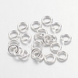 Honeyhandy Brass Jump Rings, Cadmium Free & Lead Free, Open Jump Rings, Silver Color Plated, 20 Gauge, 4x0.8mm, Inner Diameter: 2.4mm, about 11000pcs/500g