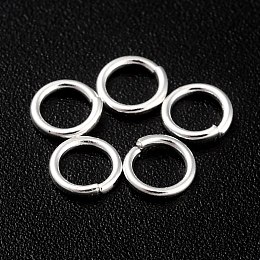 Honeyhandy Rack Plating Brass Jump Rings, Open Jump Rings, Long-Lasting Plated, 925 Sterling Silver Plated, 4x0.6mm, Inner Diameter: 2.8mm