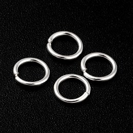 Honeyhandy Rack Plating Brass Jump Rings, Open Jump Rings, Long-Lasting Plated, 925 Sterling Silver Plated, 5x0.7mm, 20 Gauge, Inner Diameter: 3.5mm