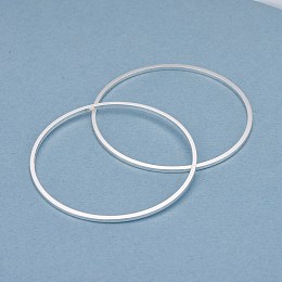 Honeyhandy Brass Linking Rings, Long-Lasting Plated, Round Ring, 925 Sterling Silver Plated, 35x1mm, Inner Diameter: 33mm