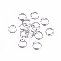 Honeyhandy 304 Stainless Steel Jump Rings, Open Jump Rings, Silver Color Plated, 24 Gauge, 4x0.5mm, Inner Diameter: 3mm