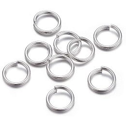 UNICRAFTALE 500pcs Stainless Steel Jump Rings Open Jump Ring Hoop 4.5mm Inner Diameter Silver Color Circle Ring for Jewelry Making Accessory Findings 6mm