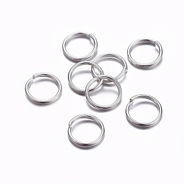 Honeyhandy 304 Stainless Steel Jump Rings, Open Jump Rings, Silver Color Plated, 20 Gauge, 7x0.8mm, Inner Diameter: 5.5mm