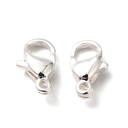 Honeyhandy 304 Stainless Steel Lobster Claw Clasps, 925 Sterling Silver Plated, 10x6x3.5mm, Hole: 1.2mm