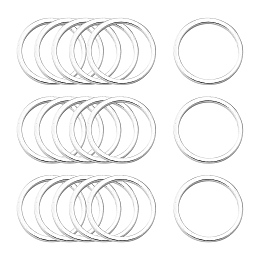 Honeyhandy Brass Linking Rings, Silver Color Plated, 10x1mm