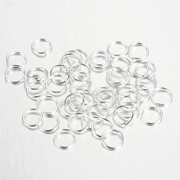 Honeyhandy Iron Open Jump Rings, Silver Color Plated, 18 Gauge, 10x1.0mm, Inner Diameter: 8mm, about 660pcs/100g